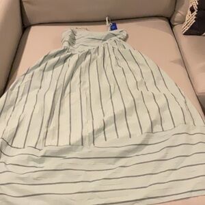 Striped Green/Gray Dress